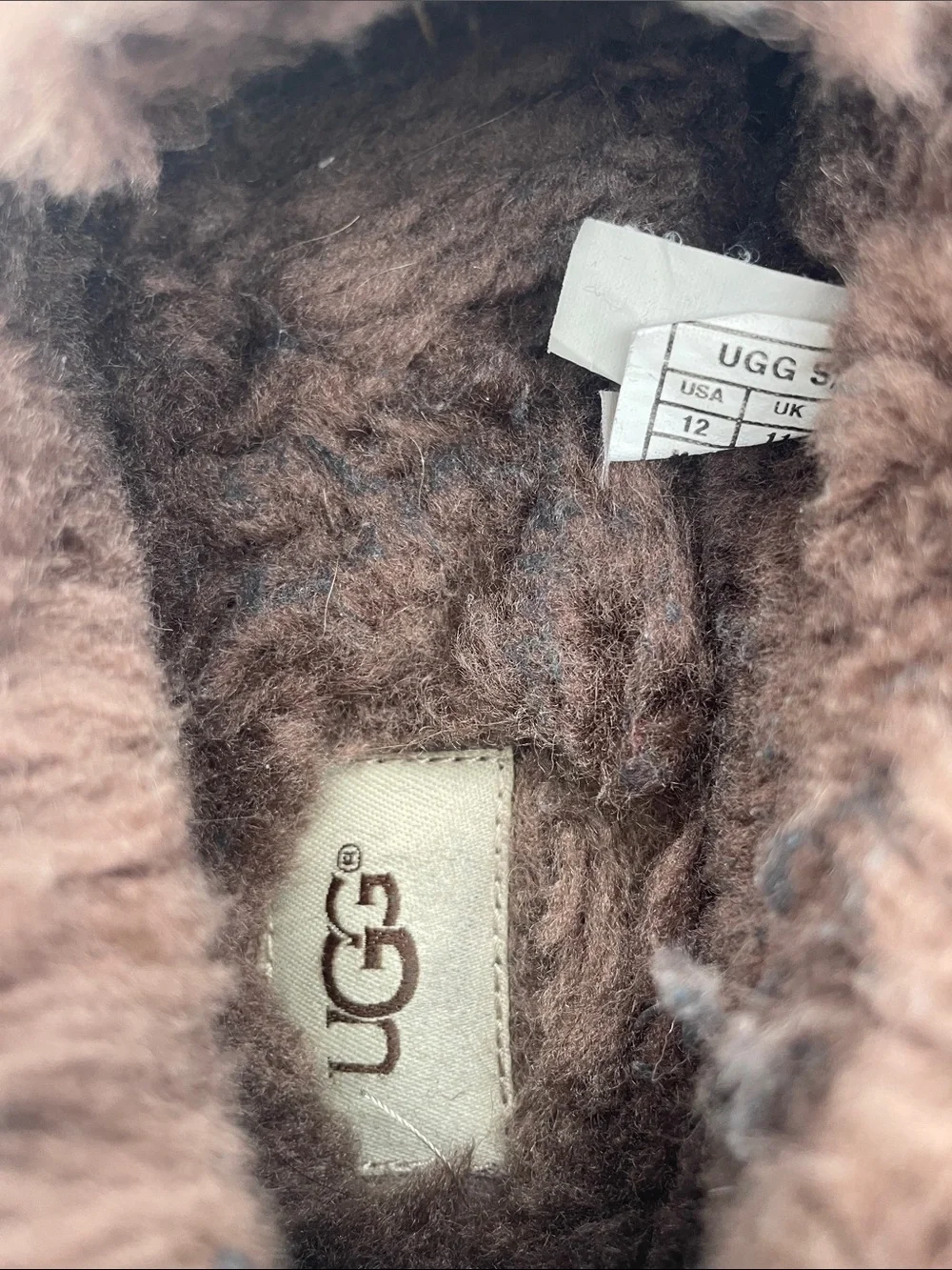 UGG Chocolate Brown Plush-Lined Moccasin Slippers